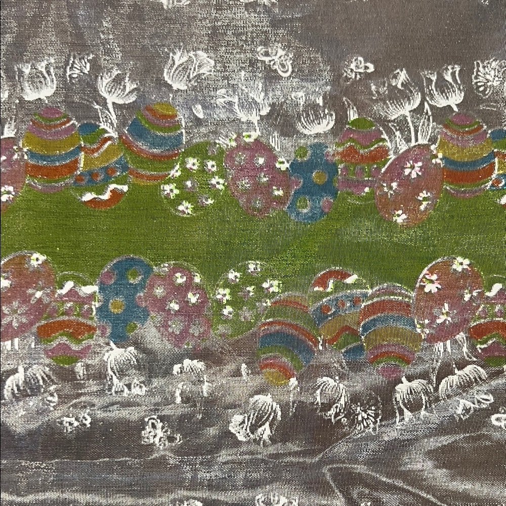 Colorful Easter Egg Patterned sheer fabric